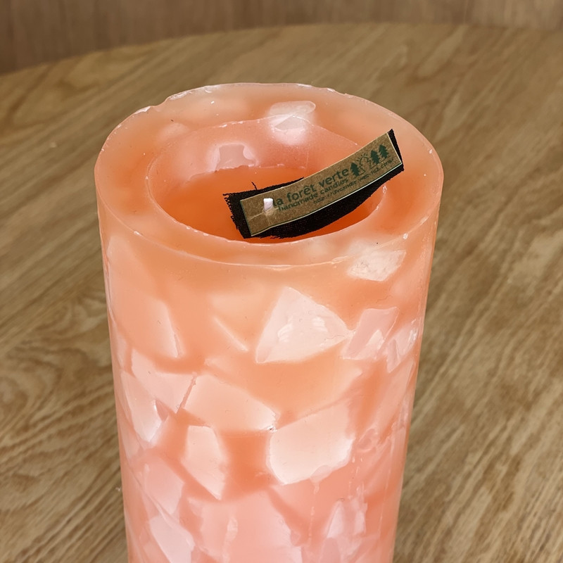 ブロック円柱キャンドル【防災 停電 キャンプ いやし アウトドア オシャレ シンプル 大きいキャンドル ロウソク ローソク リラックス 北欧 ナチュラル インテリア雑貨 日用品雑貨 生活雑貨 神奈川県 小田原市 】