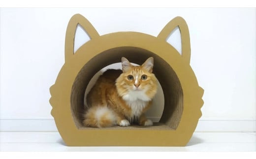 ねこの爪とぎ　みみCT＋かおCT セット　カラー；クラフト【 ペット用品 爪とぎ 神奈川県 小田原市 】