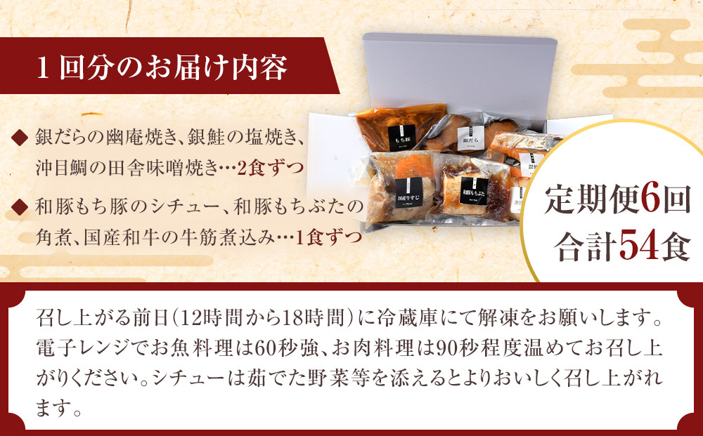 【定期便2ヶ月に1回 合計6回】《料亭 門松》 料理長のおすすめセット定期便（2か月に1回 合計6回お届け）【惣菜 和豚もちぶた 和牛 シチュー 焼き魚 牛筋煮込み 冷凍 家庭用 自宅用 贈答品 贈答用 ギフト お取り寄せ 御中元 お中元 お歳暮 贈り物 日本酒 神奈川県 小田原市 】