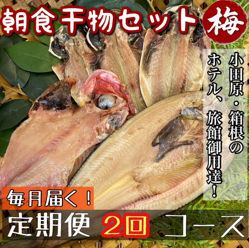 【毎月定期便2回】小田原、箱根の旅館、ホテル御用達！朝食干物セット 梅【 まぐろや 神奈川県小田原市 】