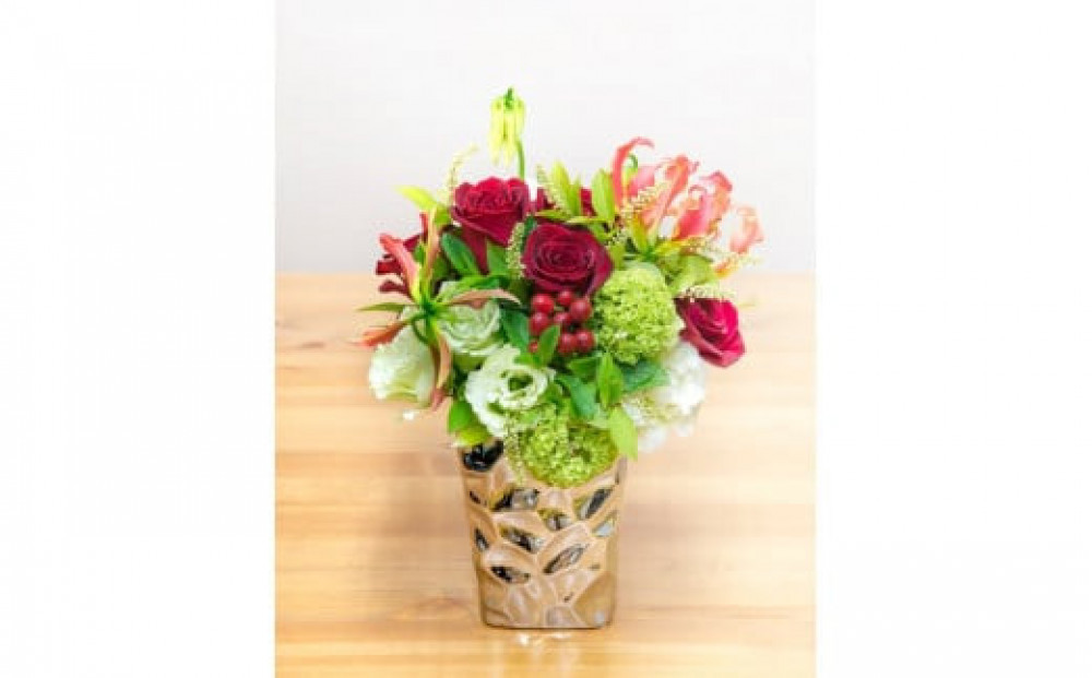 アレンジメント Sサイズ_レッド系