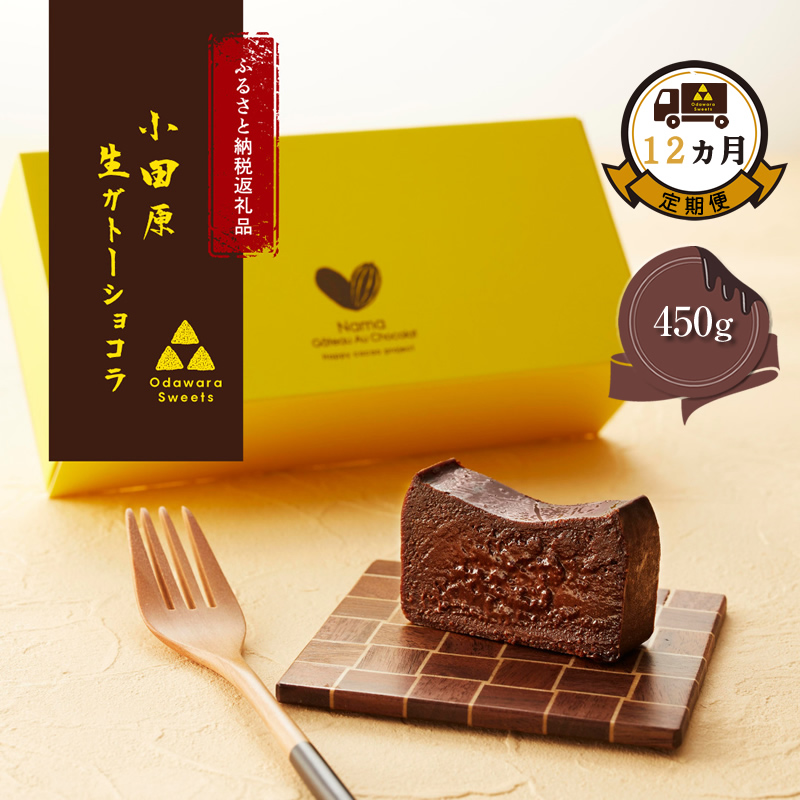 幸せの生ガトーショコラ 450g 定期便12ヶ月【チョコレート 特濃厚 濃密な味わい 極上の口溶け 極上のチョコレート 一流の料理人 チョコレート本来の味わいと甘み カカオの風味やコク カカオ 至極の逸品 神奈川県 小田原市 】