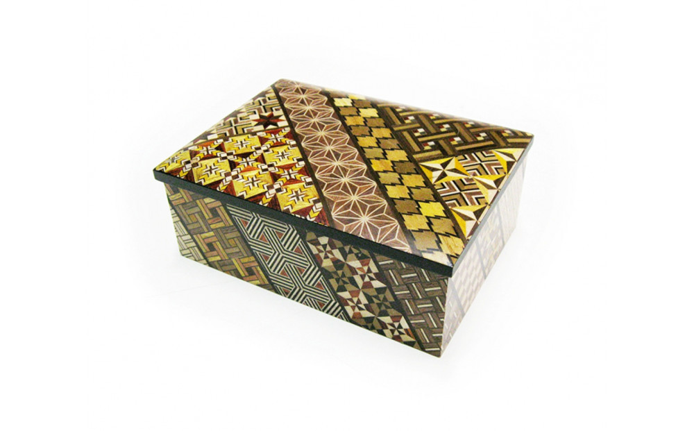 【箱根寄木細工  5寸小物入れ  小寄木】