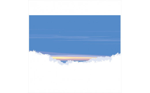 【アナザーヴィーナス】直筆サイン入り　額付きジークレープリント　小田原にある景色　心象風景　片田舎の風景　子供の頃に見た風景　海　空　山