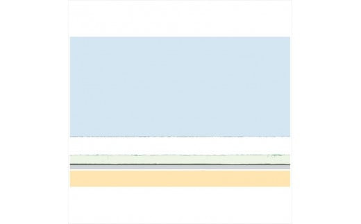 【一緒に歩こう】直筆サイン入り　額付きジークレープリント　小田原にある景色　心象風景　片田舎の風景　子供の頃に見た風景　海　空　山