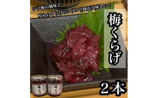 梅くらげ 2本【くらげ 珍味 おつまみ 梅しそ 惣菜 海鮮 塩辛 珍味 お取り寄せ 御中元 お中元 お歳暮 父の日 母の日 贈り物 日本酒 焼酎】【神奈川県小田原市早川】