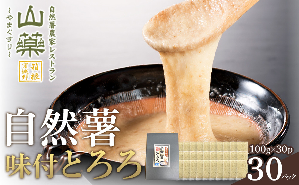 解凍するだけ！毎日の新しい健康習慣に！自然薯味付とろろ100ｇ３０ｐセット【とろろ 極上とろろ 山芋 箱根 お家用 家庭用 国産 セット商品 自然薯 味付とろろ 神奈川県 小田原市 】