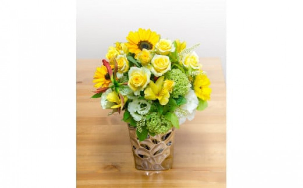 アレンジメント Sサイズ_イエロー/オレンジ系