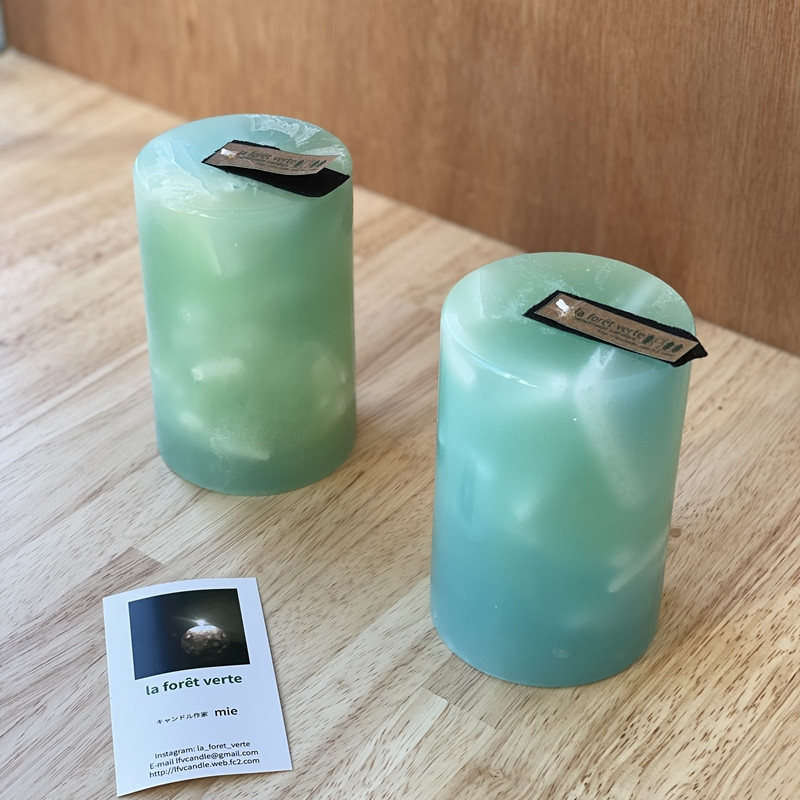 グラデーション円柱キャンドル【防災 停電 キャンプ 癒し アウトドア おしゃれ シンプル ろうそく ロウソク ローソク 仏壇 リラックス 北欧 ナチュラル インテリア雑貨 日用品雑貨 生活雑貨 神奈川県 小田原市 】