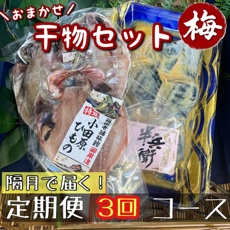 【隔月定期便3回】厳選！小田原の旬の干物セット 梅【 まぐろや 神奈川県小田原市 】