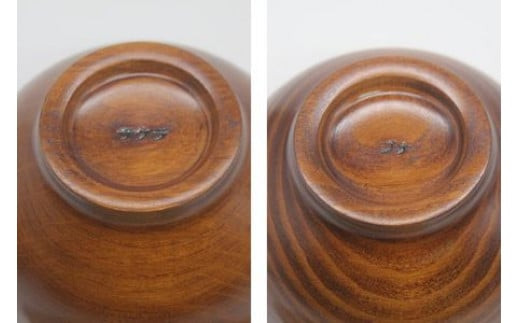 【期間限定！試供品木製スプーン付き！】漆めいぼく椀 中 ２樹種セット(ブナ・サクラ)【めいぼく椀11.5φ×6.8cm 手作り ふき漆塗り 国産天然木 おしゃれ プレゼント 記念 お祝い お椀 漆 2客セット ペア 夫婦 神奈川県 小田原市 】