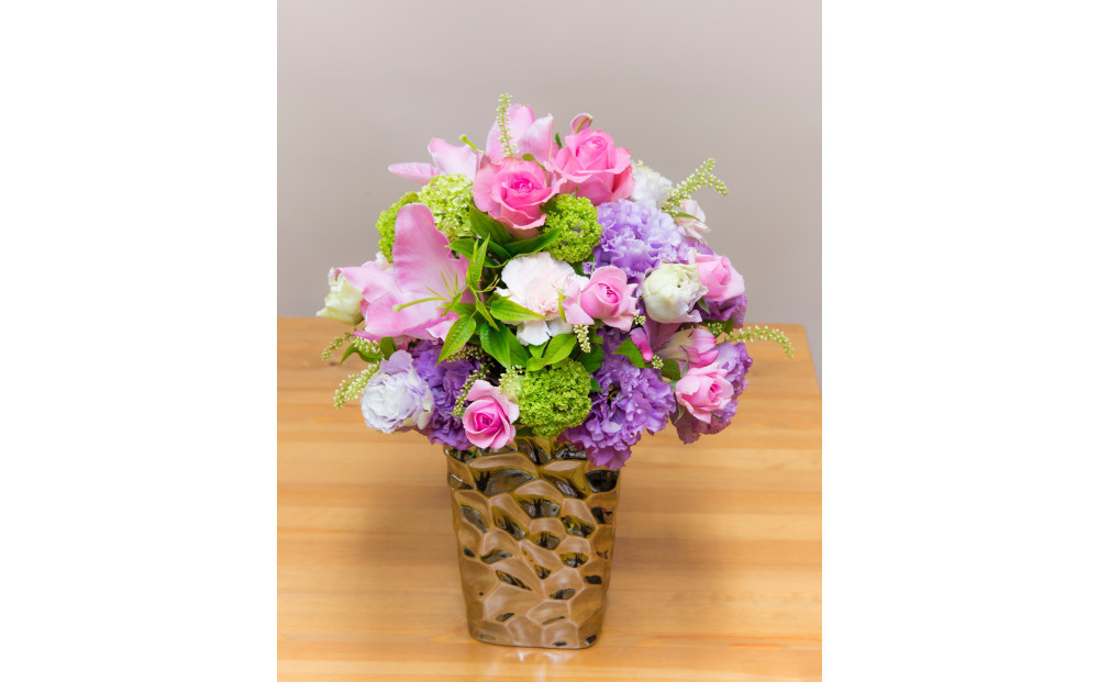 【お花の定期便】「季節毎」に届く、旬のアレンジメント Sサイズ（4回お届け）