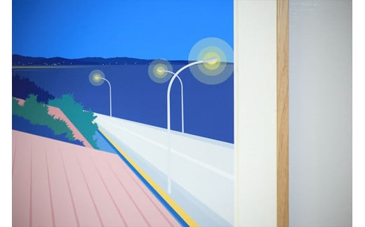 【彼女のうなじと、甘い柑橘の香り】小説付き　直筆サイン入り　額付きジークレープリント　小田原にある景色　心象風景　片田舎の風景　子供の頃に見た風景　海　空　山