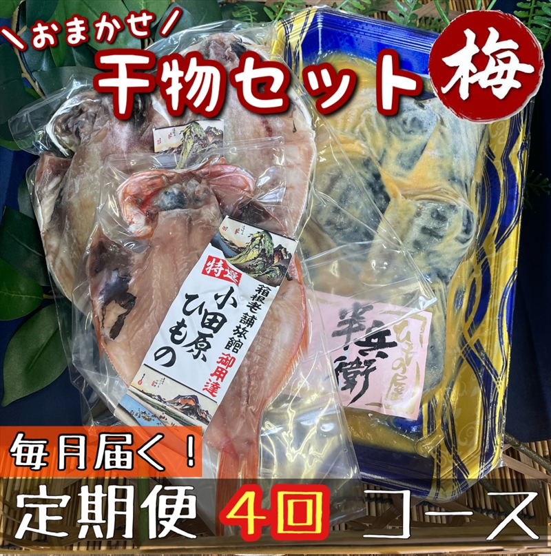 【毎月定期便4回】厳選！小田原の旬の干物セット 梅【 まぐろや 神奈川県小田原市 】