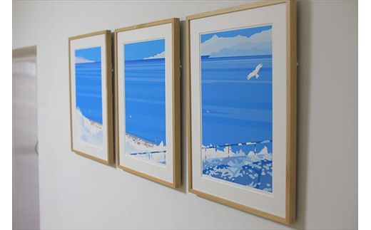 オリジナル風景画 オーダー制作 額装付きジクレープリント 小田原に