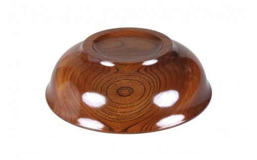 スリ漆ケヤキ尺三寸木鉢【尺三寸木鉢 ケヤキ材 直径38.5cm×11.5cm 日本のケヤキ 手作り 工芸品 透漆塗り 国産天然木 おしゃれ プレゼント 記念 お祝い コネ鉢  そば 神奈川県 小田原市 】