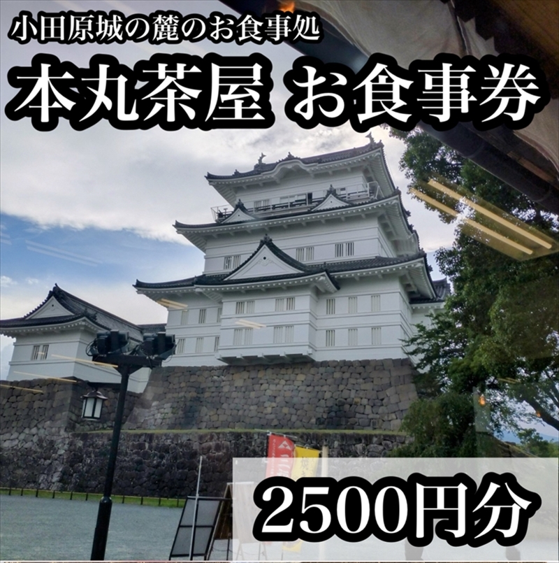 小田原城の麓のご飯屋さん　本丸茶屋御食事券 2500円分【 お食事券 神奈川県 小田原市 】