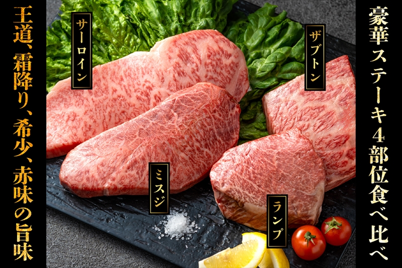 神奈川県産和牛 阿夫利牛のステーキ4部位詰め合わせ 600g【 牛肉 和牛 神奈川県 小田原市 】