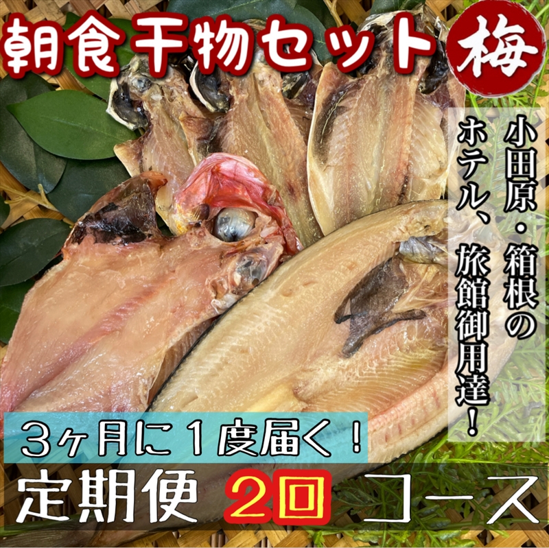 【3ヶ月に1回配送 定期便2回】小田原、箱根の旅館、ホテル御用達！朝食干物セット 梅【 まぐろや 神奈川県小田原市 】