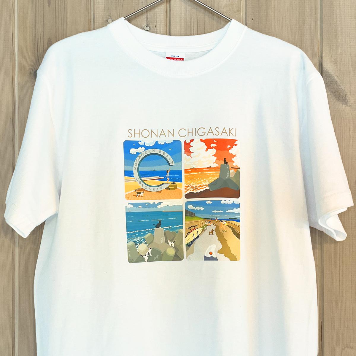 æ¹åã»è
ã¶åŽã§æããæµ·ãæããã€ã©ã¹ãã¢ãŒã ãæ¹åã©ã³ãã¹ã±ãŒãïŒTã·ã£ãïŒSãµã€ãºïŒã /é¢šæ¯ ç¬ ç« æ¯è² ãã¶ã€ã³ ããŒã 海蟺 ãµã¶ã³C