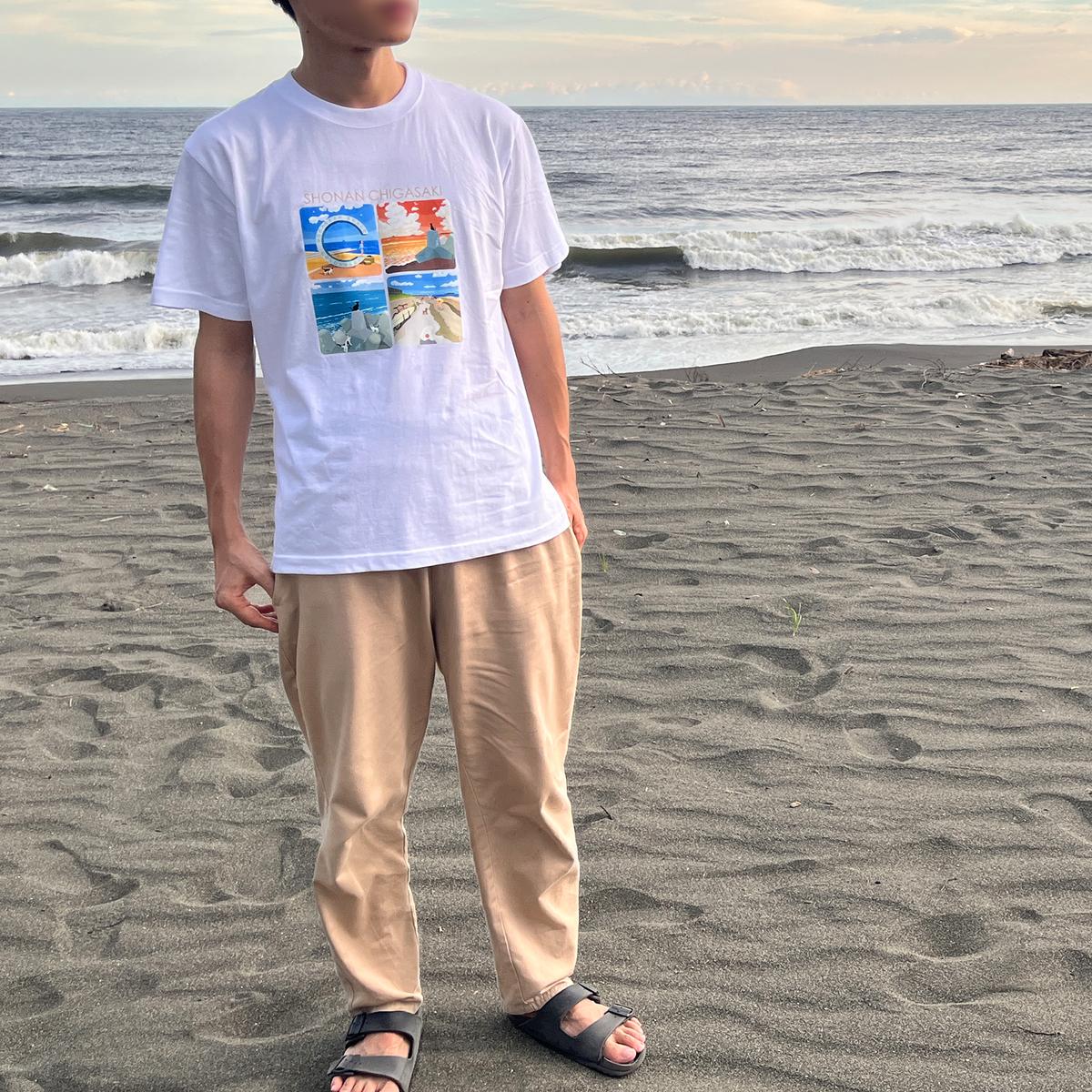 æ¹åã»è
ã¶åŽã§æããæµ·ãæããã€ã©ã¹ãã¢ãŒã ãæ¹åã©ã³ãã¹ã±ãŒãïŒTã·ã£ãïŒSãµã€ãºïŒã /é¢šæ¯ ç¬ ç« æ¯è² ãã¶ã€ã³ ããŒã 海蟺 ãµã¶ã³C