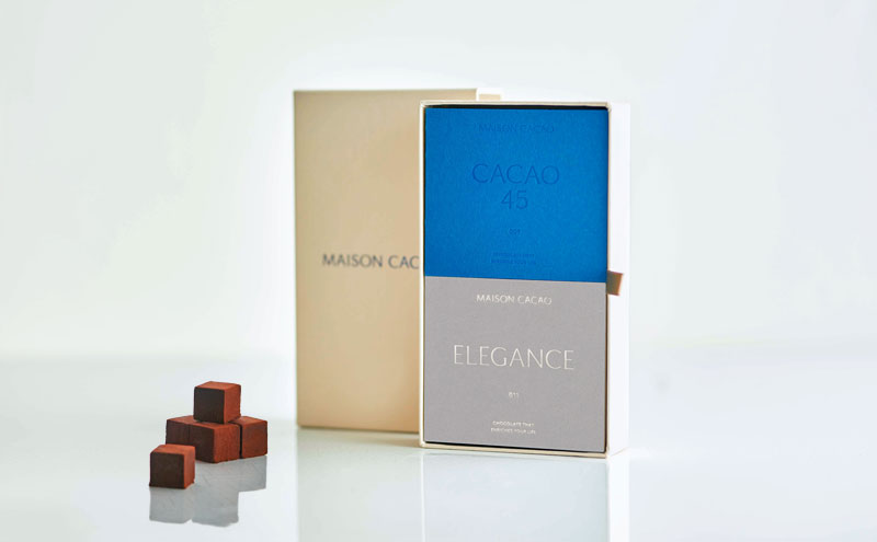 生チョコレート CACAO45 & ELEGANCE/アールグレイ MAISONCACAO メゾンカカオ カカオ45% アールグレイ バレンタイン ギフト プレゼント プレミアム 紅茶 ミルクチョコレート 神奈川県 茅ヶ崎市