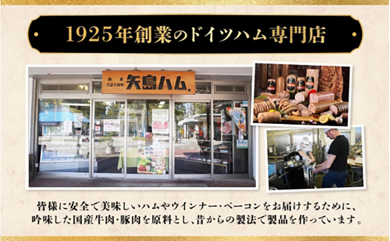 ソーセージ 1本 650g ドイツ風 伝統加工技法  国産 牛肉  豚肉 手作り ハム ソーセージ 精肉 スパイス 専門店 老舗 こだわり 加工品 伝統 スライス  素材 おつまみ お酒 株式会社 矢島ハム  神奈川県 茅ヶ崎市
