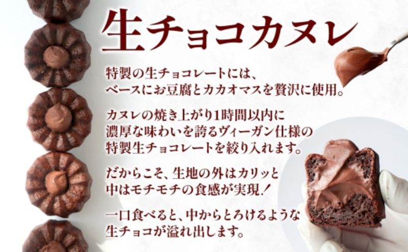 生チョコカヌレ12個入り/ヴィーガンスイーツ/グルテンフリースイーツ 濃厚 生チョコレート 絹豆腐  スイーツ チョコ 健康 低脂肪 ヘルシー 株式会社Ripple  神奈川県 茅ケ崎市