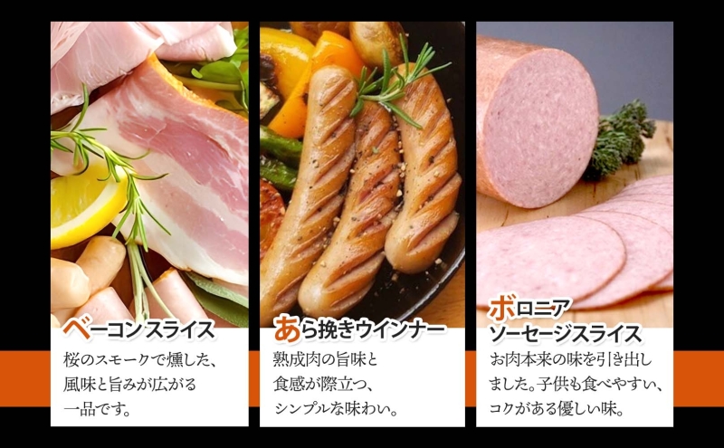 【ふるさと納税】【3か月定期便】国産 熟成肉 ハム プレミアムギフトC 詰め合わせ ボンレスハム ポークプレスハム ベーコン あら挽きウインナー ボロニアソーセージ 神奈川県 茅ヶ崎市