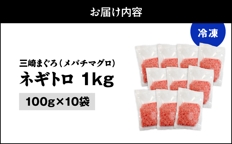 ＜三崎まぐろ ネギトロ 1kg＞便利な小分け 10食分　M070-011