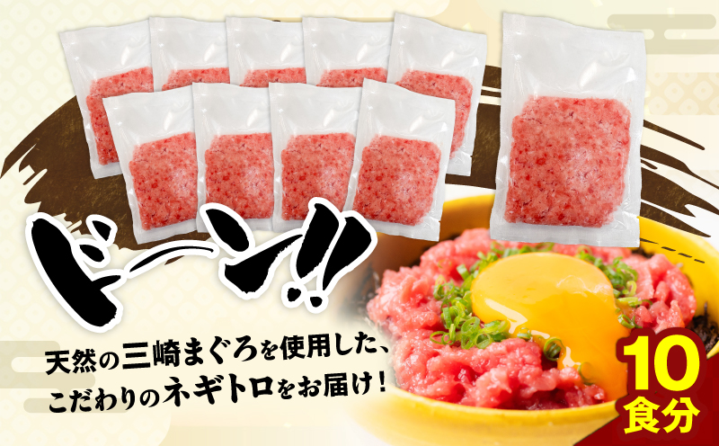 ＜三崎まぐろ ネギトロ 1kg＞便利な小分け 10食分　M070-011