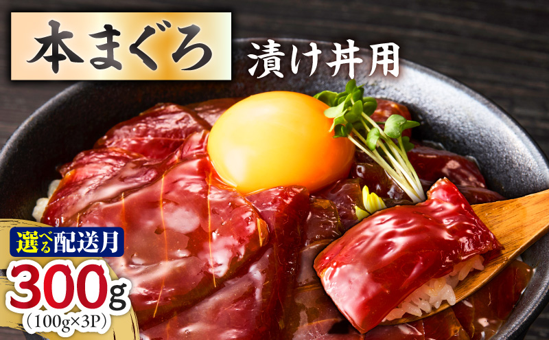 ＜選べる配送月＞本まぐろ漬け丼用 100g×3パック　M005-049
