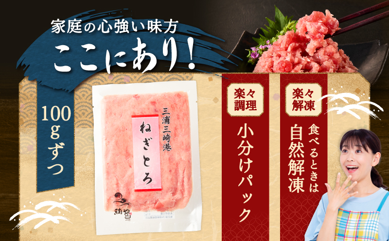 本格派ねぎとろ 100g×10パック（1kg）セット　M024-008-02