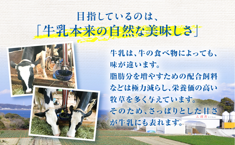 【低温殺菌牛乳】みうらみるく 900ml×4本　M091-001-01