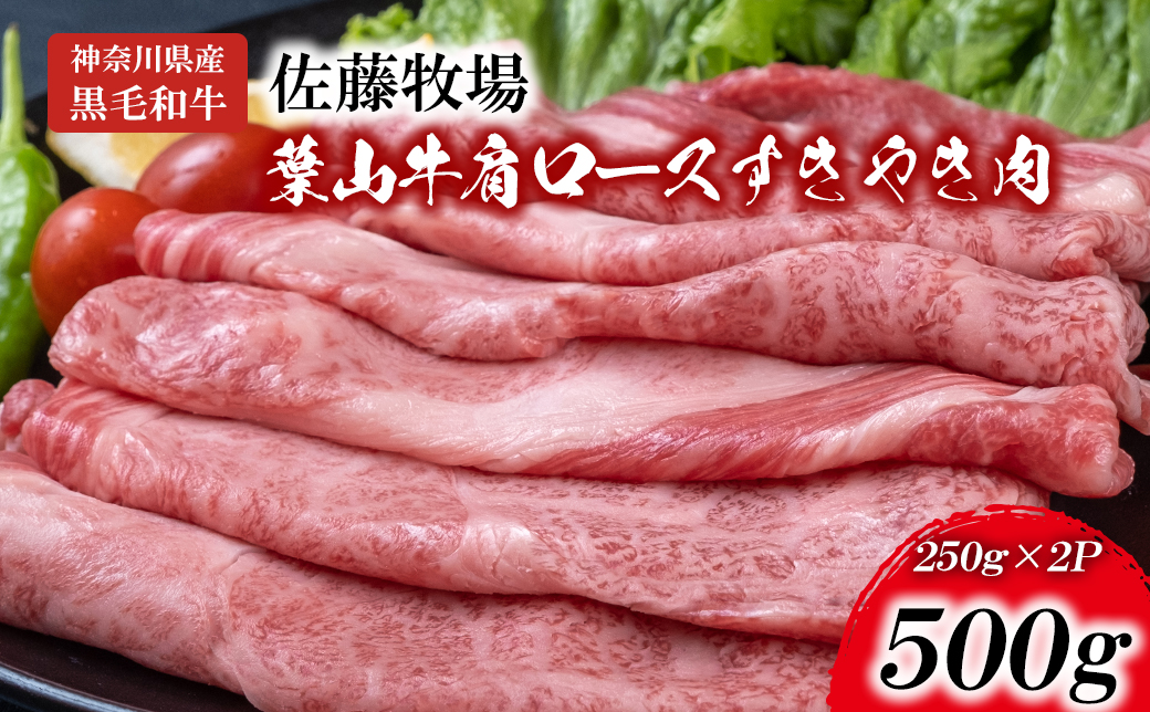 A26-003 【神奈川県産黒毛和牛】三浦市の佐藤牧場が育てた葉山牛　肩ロースすき焼き肉2P