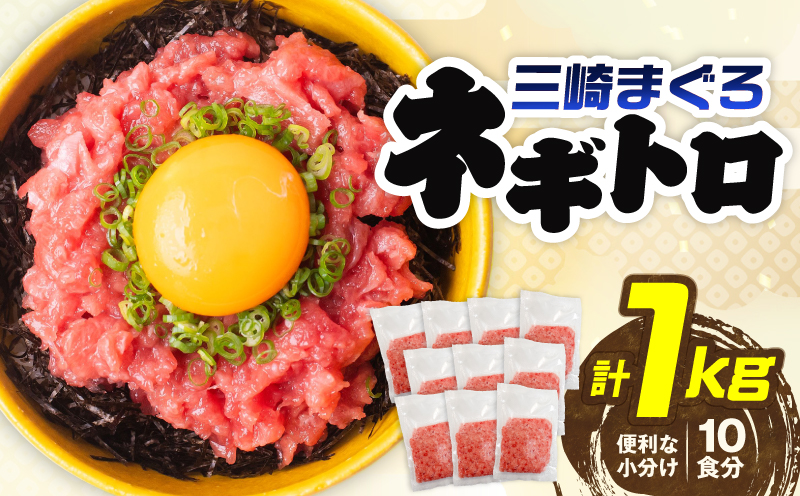 ＜三崎まぐろ ネギトロ 1kg＞便利な小分け 10食分　M070-011