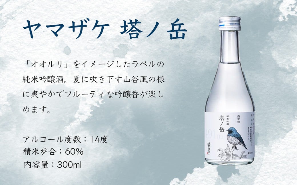ヤマザケ「塔ノ岳」「ヤビツ峠」2本セット 各300ml　/ 神奈川 秦野 金井酒造 ヤマザケ 塔ノ岳 ヤビツ峠 日本酒 300ml 2本 地酒 特別限定 お土産 プレゼント ギフト 飲み比べ 酒蔵 贈り物 フルーティ 吟醸香 父の日 贈答品 お歳暮