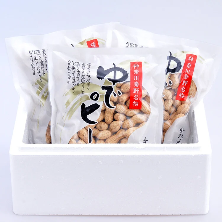 ゆでピー約240g×3袋／秦野名産 落花生 縁起豆 ゆで ピーナッツ 神奈川 冷凍 おつまみ おやつ お土産 家族 セット お酒のお供 冷凍