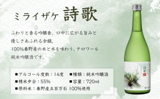 ミライザケ「大地・詩歌・華炎」 3本セット（各720ml）｜神奈川 秦野 金井酒造 地酒 特別限定 お土産 プレゼント ギフト 酒蔵 贈り物 フルーティ 原酒 父の日 贈答品 お歳暮 退職祝 日本酒 丹沢