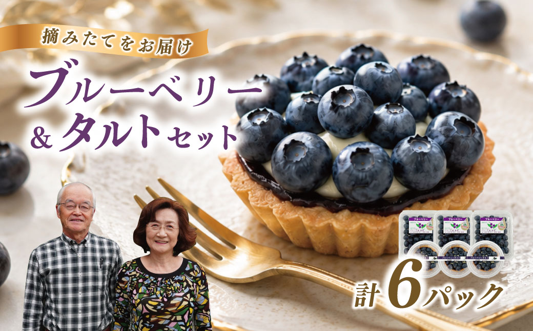 012-25【先行予約！6月から順次発送】ブルーベリータルトとブルーベリーの詰め合わせ｜朝摘み 新鮮 手作り お菓子 タルト スイーツ 果物 秦野 神奈川