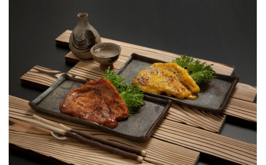 山進商会のお焼きとん漬（赤味噌白味噌セット）5枚/　国産 豚肉 ロース肉 味噌漬 おかず お弁当 贈答 ギフト お土産 簡単調理 お歳暮 手造り味噌 熟成 旨味 お中元 お年賀 敬老の日 父の日 おつまみ 母の日 国産豚肉 秦野 神奈川 秦野観光協会 推奨品 かながわの名産百選