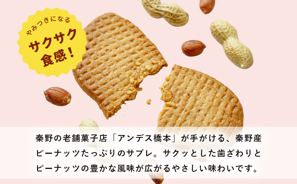 丹沢ピーナッツサブレ（15枚入）　/ 洋菓子 サブレ ピーナッツ 落花生 お土産 贈呈 詰合せ ココア ほうじ茶 レーン １５枚 焼菓子 丹沢 秦野 アンデス橋本 神奈川 老舗 菓子店