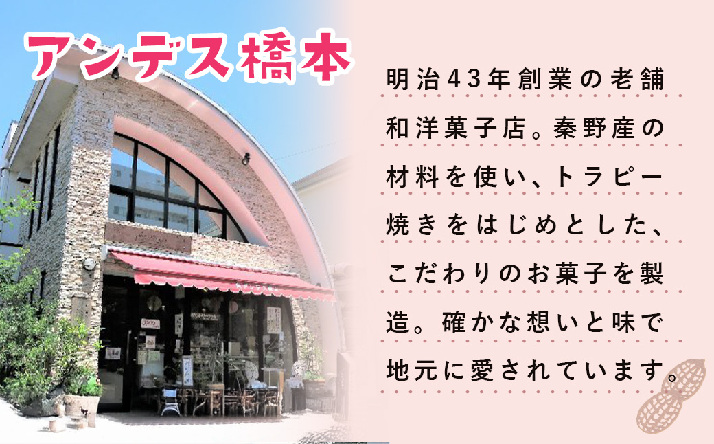 丹沢ピーナッツサブレ（15枚入）　/ 洋菓子 サブレ ピーナッツ 落花生 お土産 贈呈 詰合せ ココア ほうじ茶 レーン １５枚 焼菓子 丹沢 秦野 アンデス橋本 神奈川 老舗 菓子店