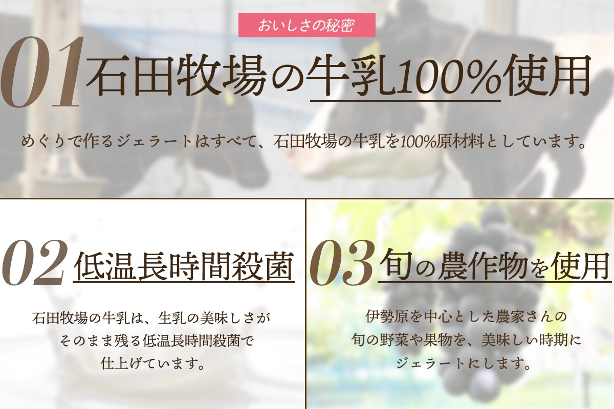 [ギフト] 石田牧場のジェラート屋めぐり おまかせ ジェラート6個セット｜のし 熨斗 石田牧場 ジェラート 伊勢原 贅沢素材 アイス アイスクリーム スイーツ ギフト 詰め合わせ 贈り物 プレゼント 人気 お取り寄せ [1219]