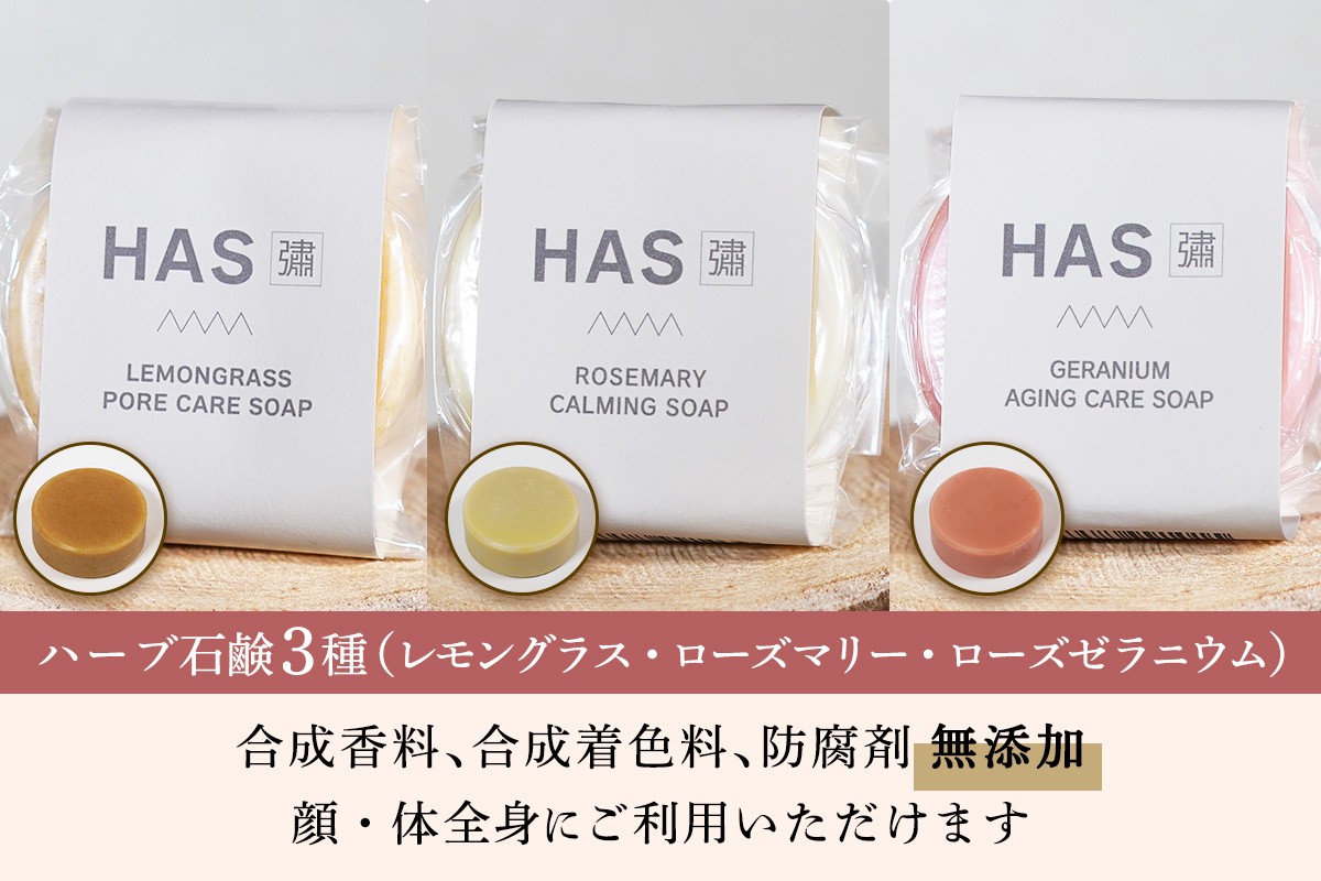 HAS 自然派ケア商品 詰め合わせ ギフトセット｜ハーブ 石けん 洗剤 シャンプー 農薬不使用 [0371]