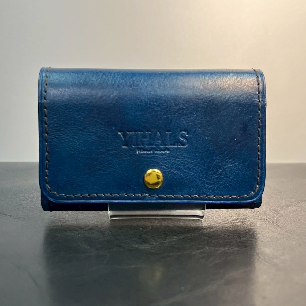 YIHALS ハンドメイド 牛革 名刺入れ ブラック《靴屋が手掛ける革製品》｜イハレス レザー 革小物 [0654]