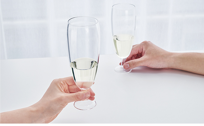 石英　カンパイグラスセット ペアグラス 水晶 記念日 誕生日 雑貨 食器