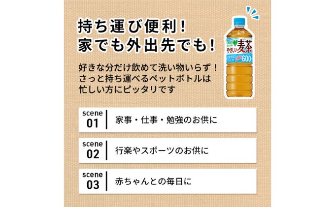 お茶 定期便 3ヶ月 GREEN DA・KA・RA やさしい麦茶 2L × 6本 麦茶 ドリンク 定期 3回