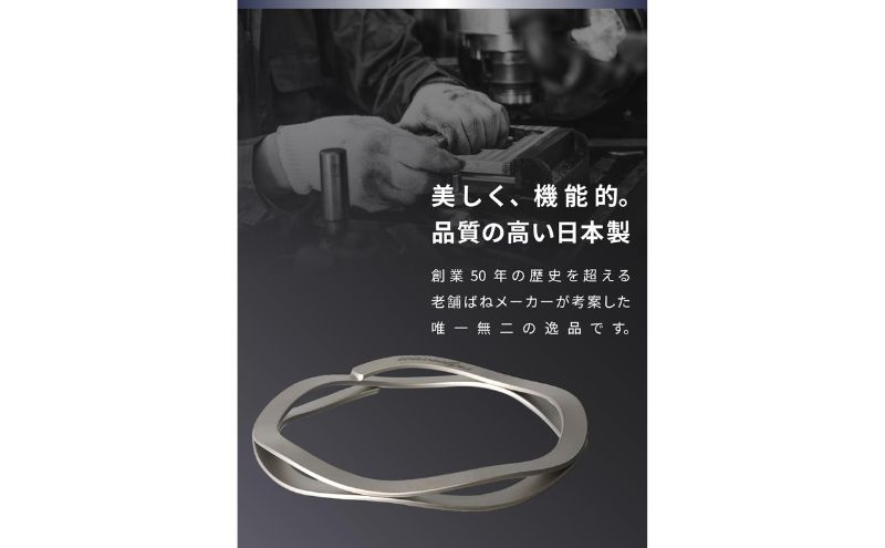 [Waveclips] マネークリップ 高強度ばね用ステンレス鋼 (ラージ, シルバー) ファッション小物 雑貨 小物 高級質感 日本製 プレゼント 贈り物 