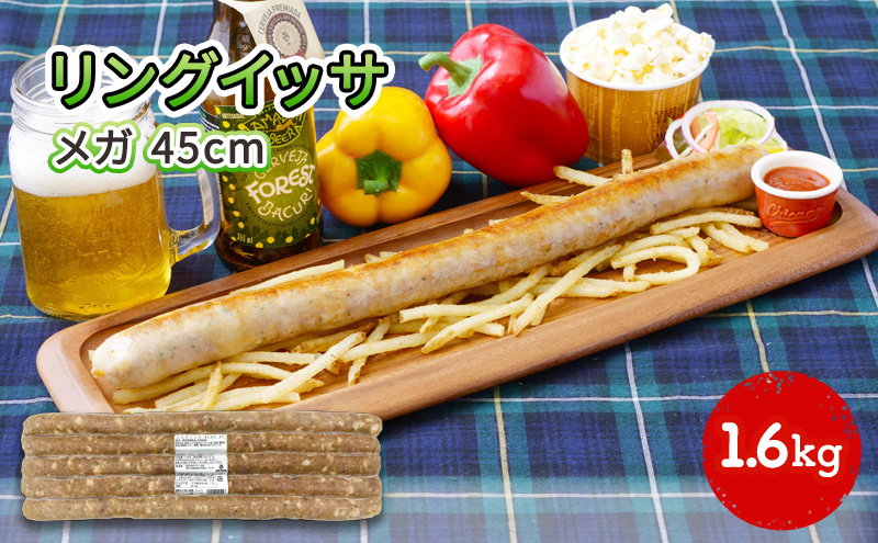 リングイッサ メガ 45cm 1.6kg 生ソーセージ 肉本来旨味 特大生ソーセージ ジューシー バーベキュー パーティー ブラジル式生ソーセージ